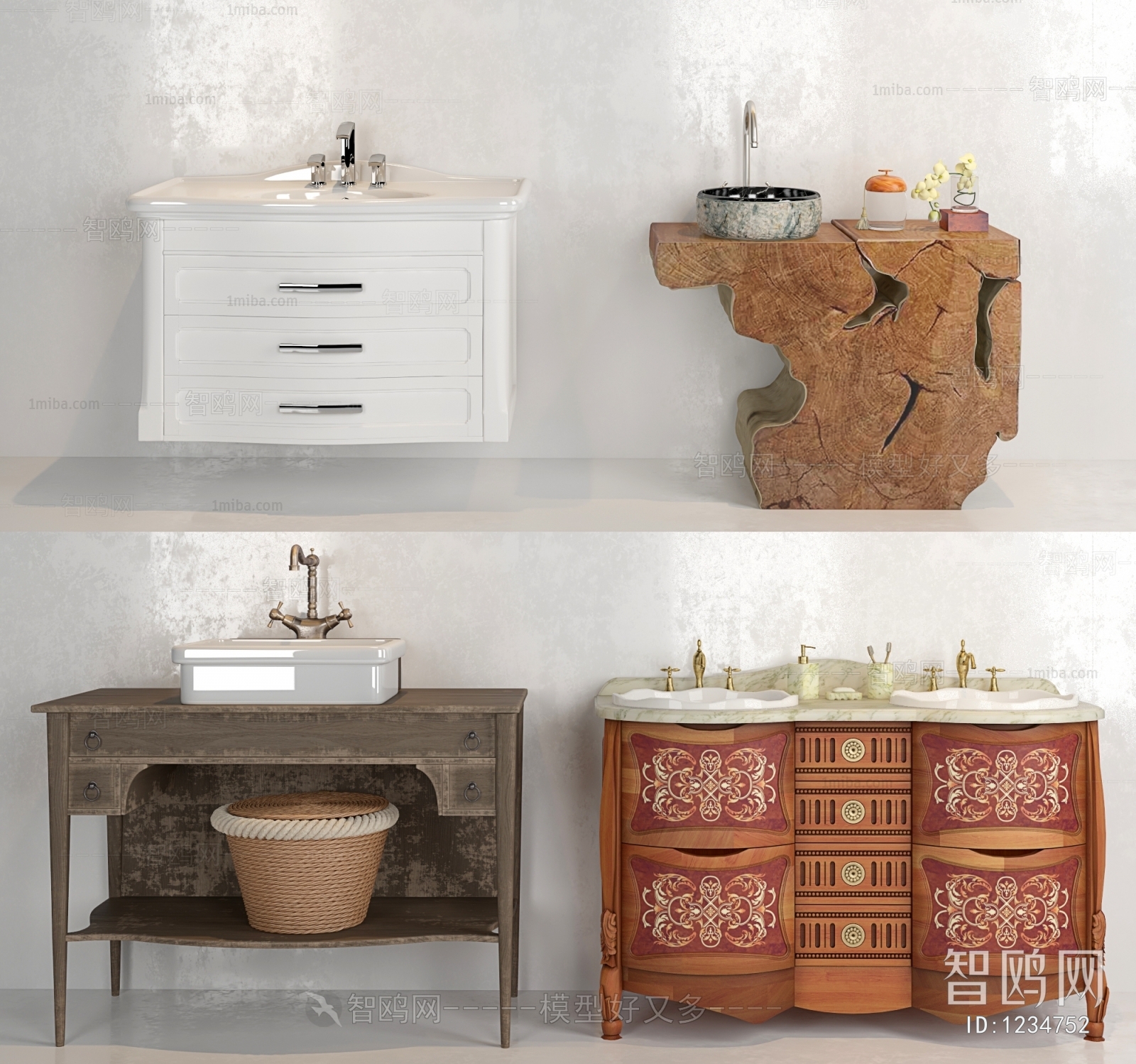 New Classical Style Bathroom Cabinet