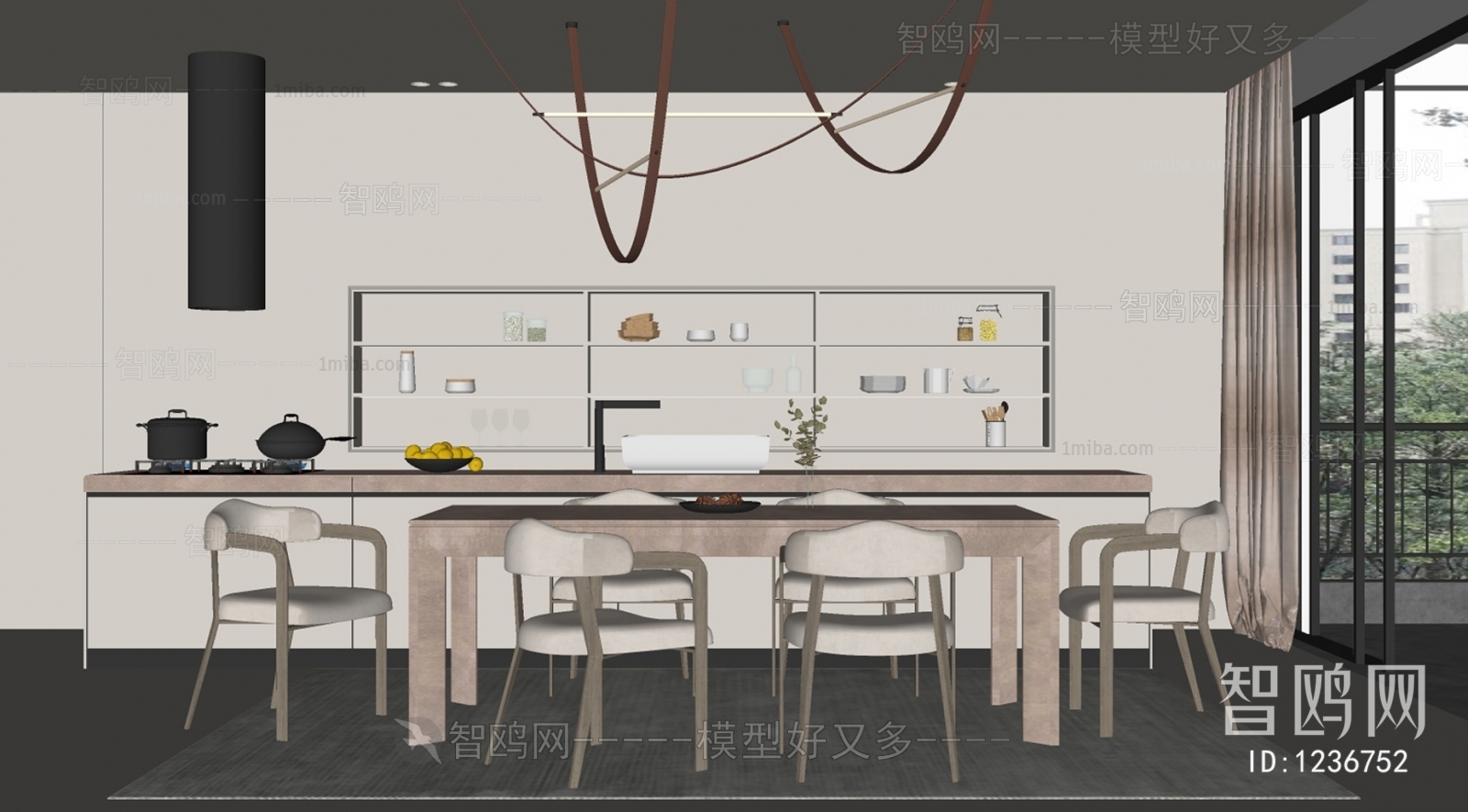 Wabi-sabi Style Dining Room