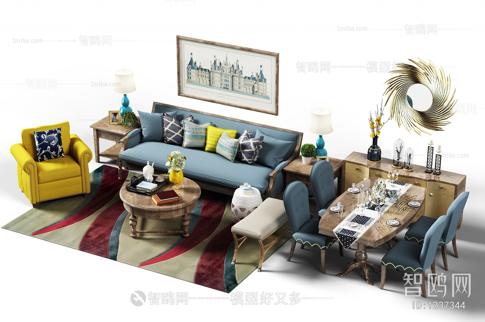 American Style Sofa Combination