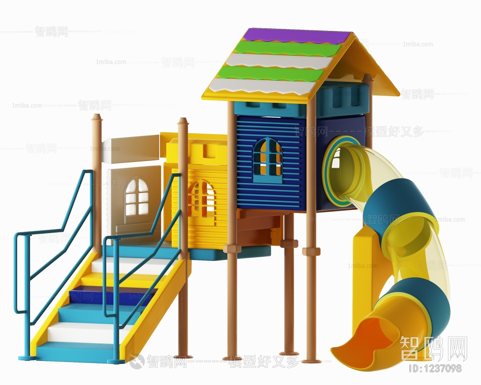 现代儿童娱乐设施滑滑梯