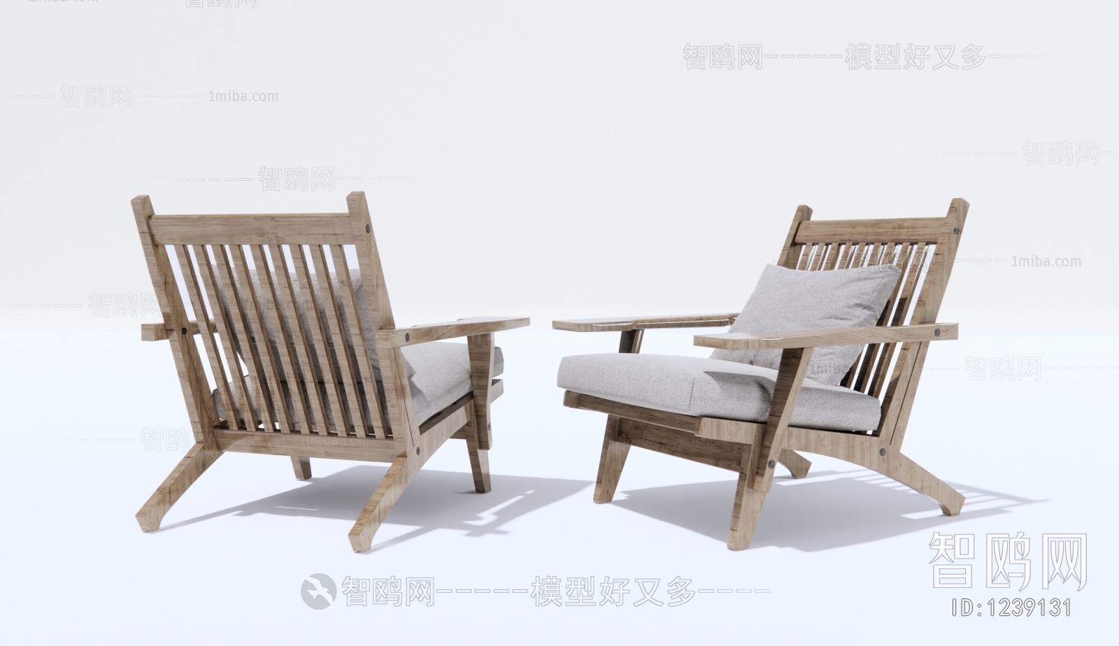 新中式单人沙发椅