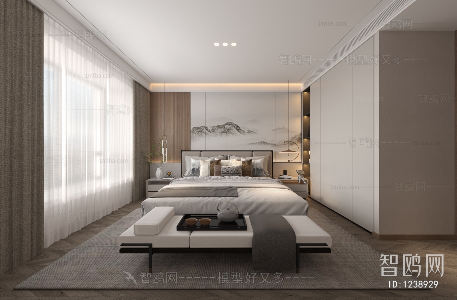 New Chinese Style Bedroom