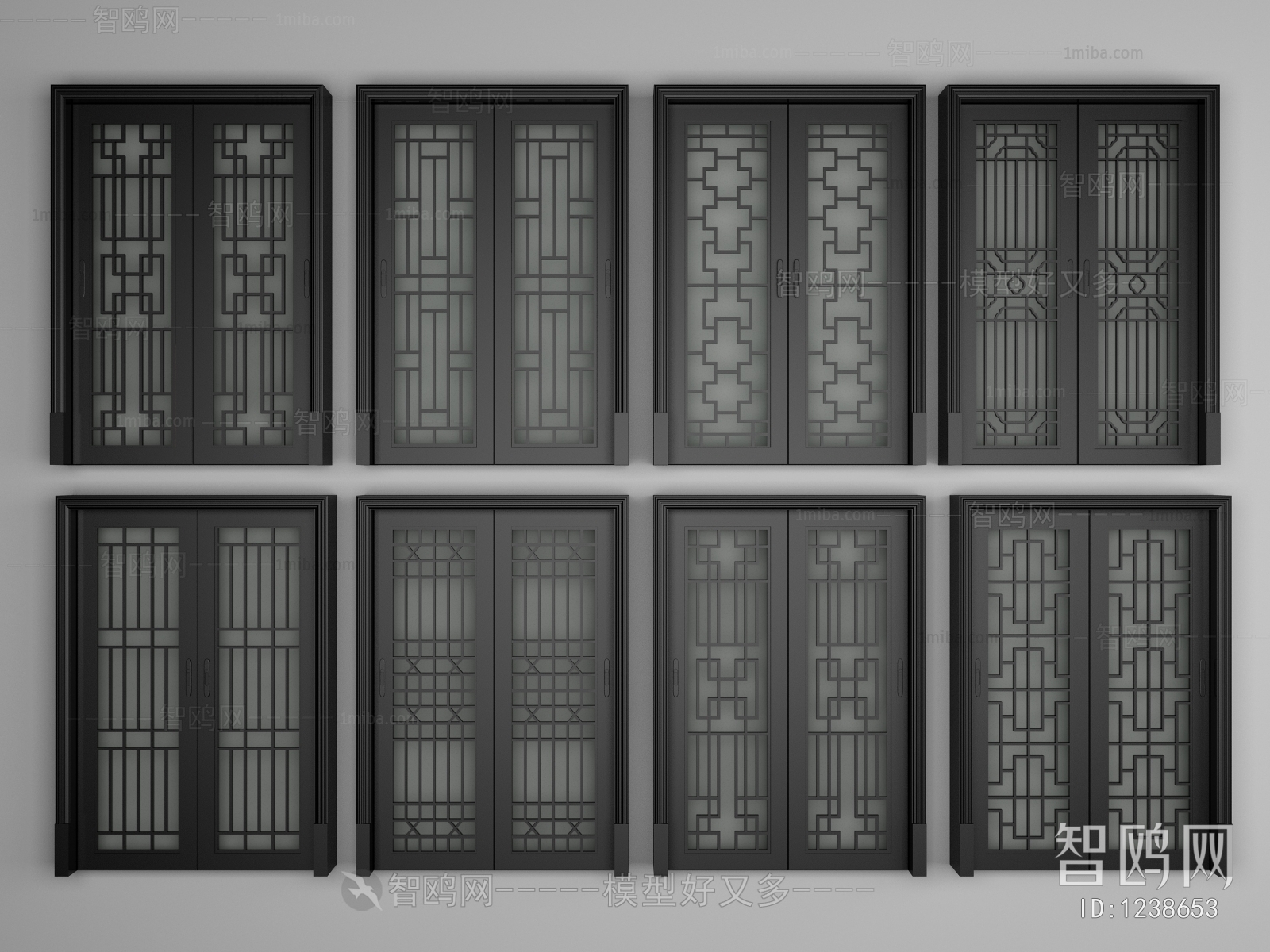 New Chinese Style Double Door