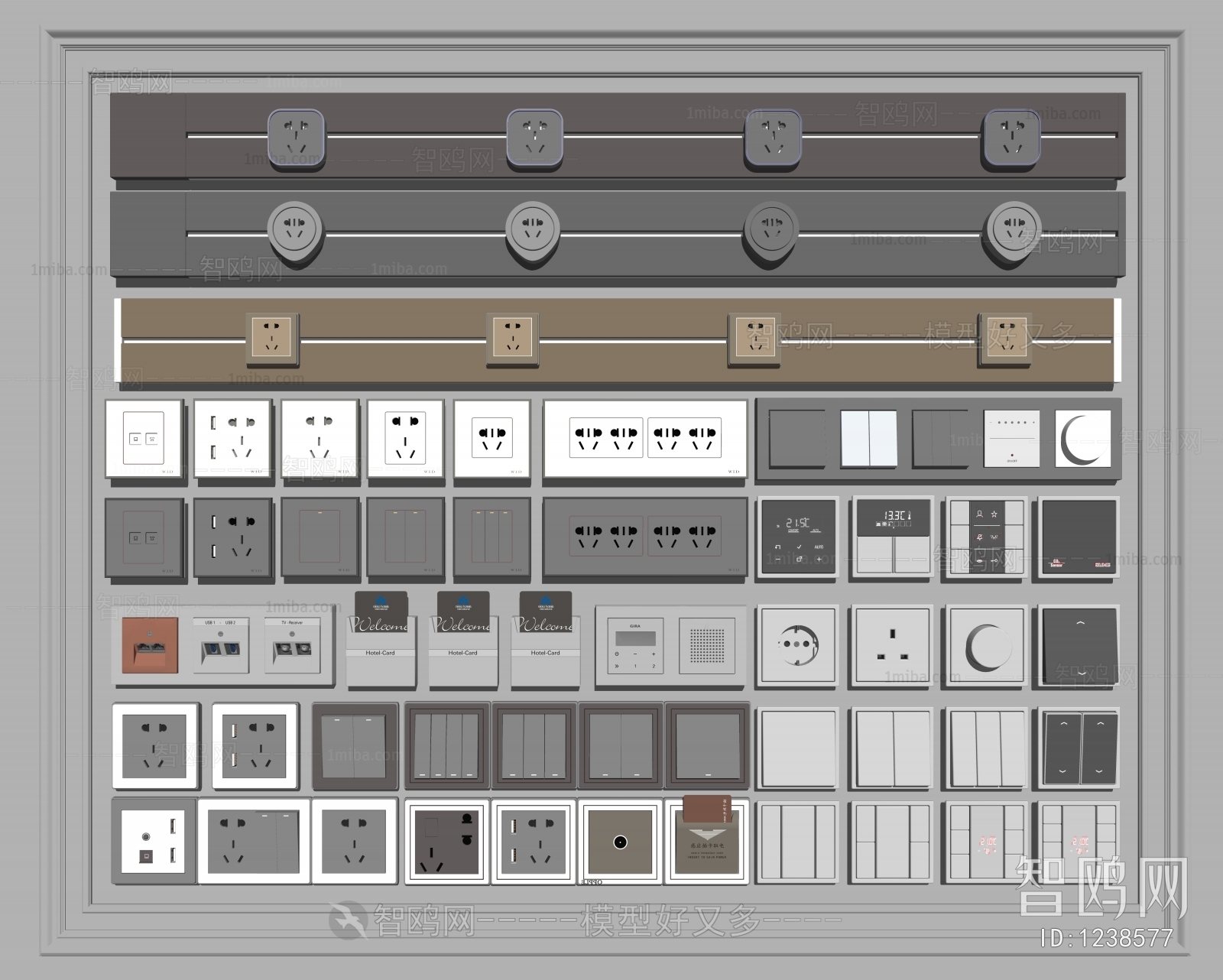 Modern Switch Socket Panel