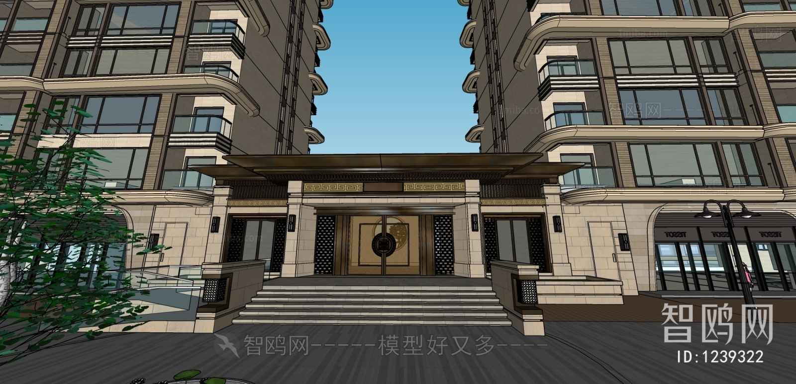 New Chinese Style Building Appearance