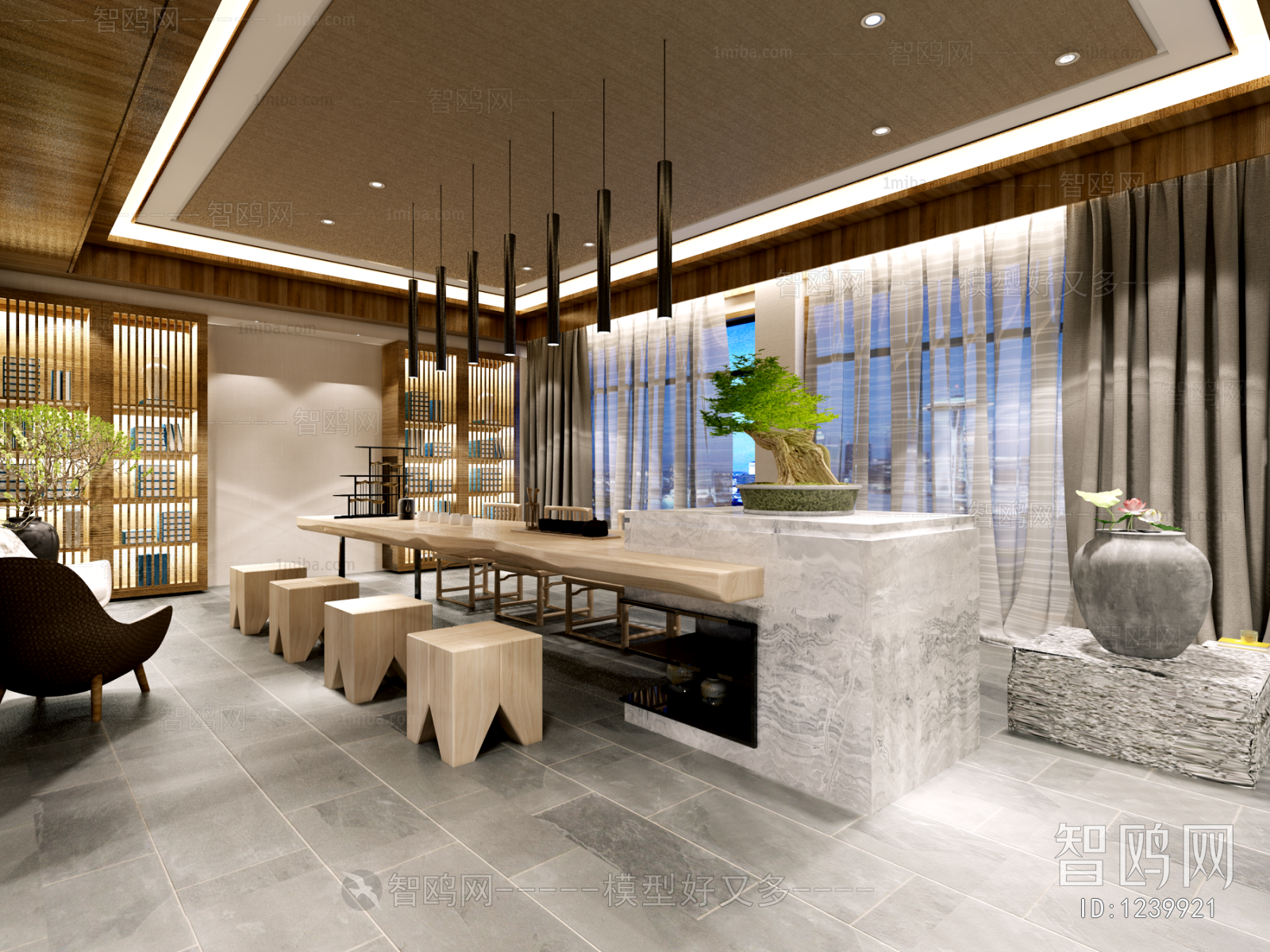 New Chinese Style Lobby Hall