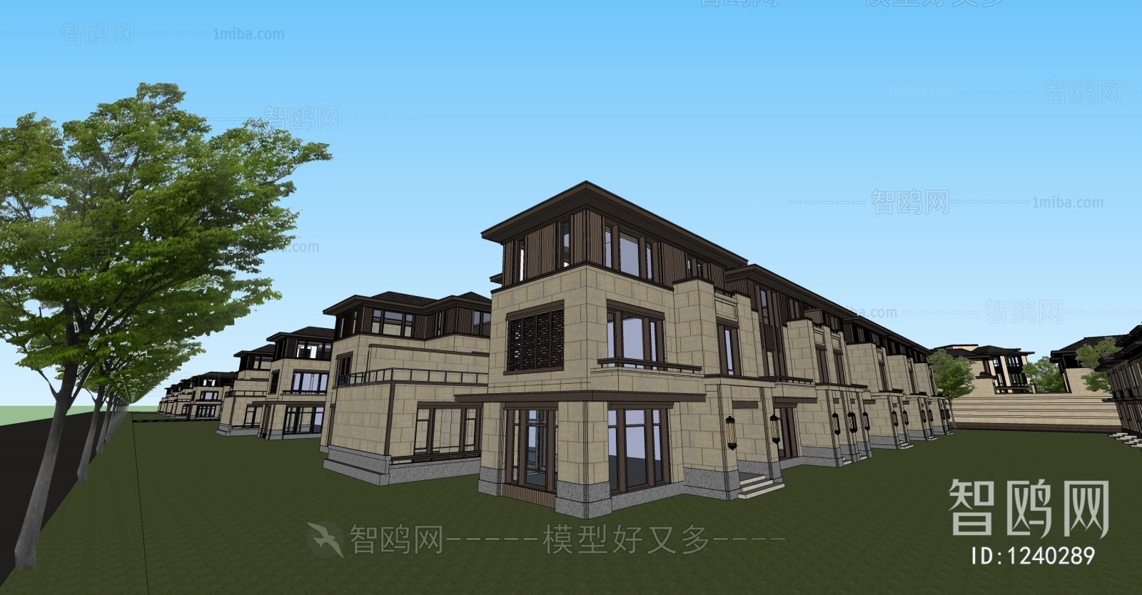 New Chinese Style Villa Appearance