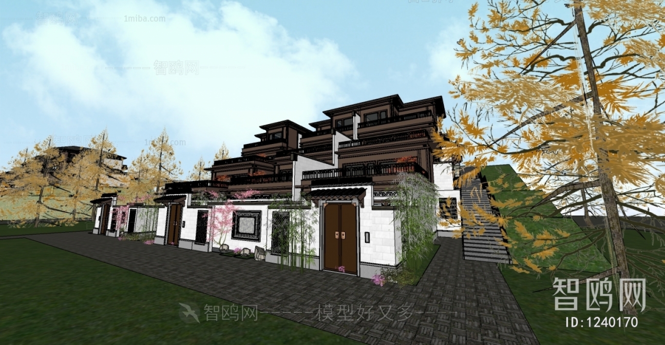 New Chinese Style Villa Appearance