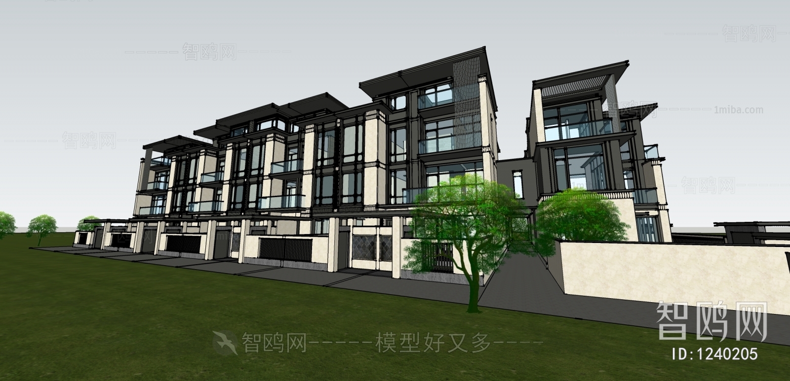 New Chinese Style Villa Appearance