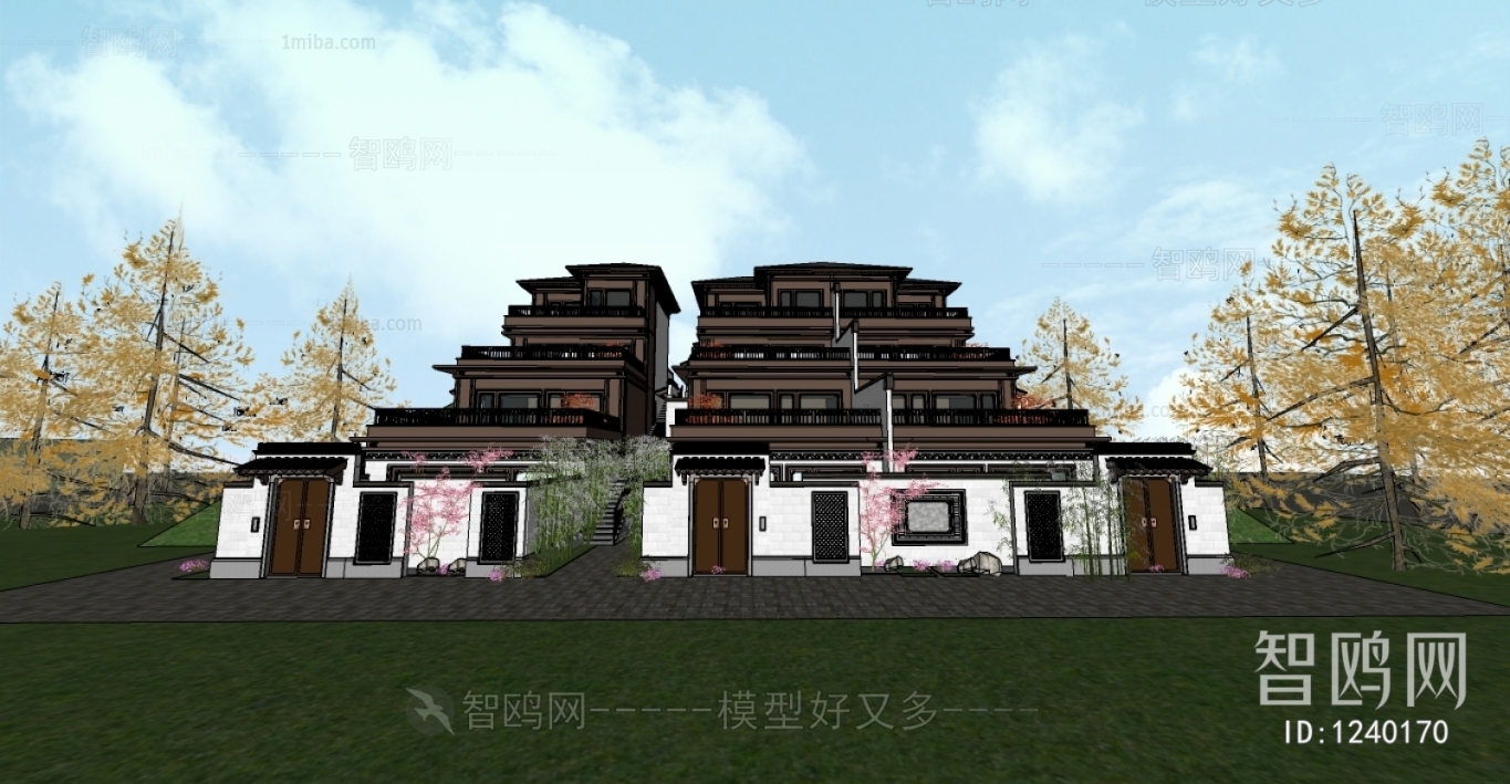 New Chinese Style Villa Appearance