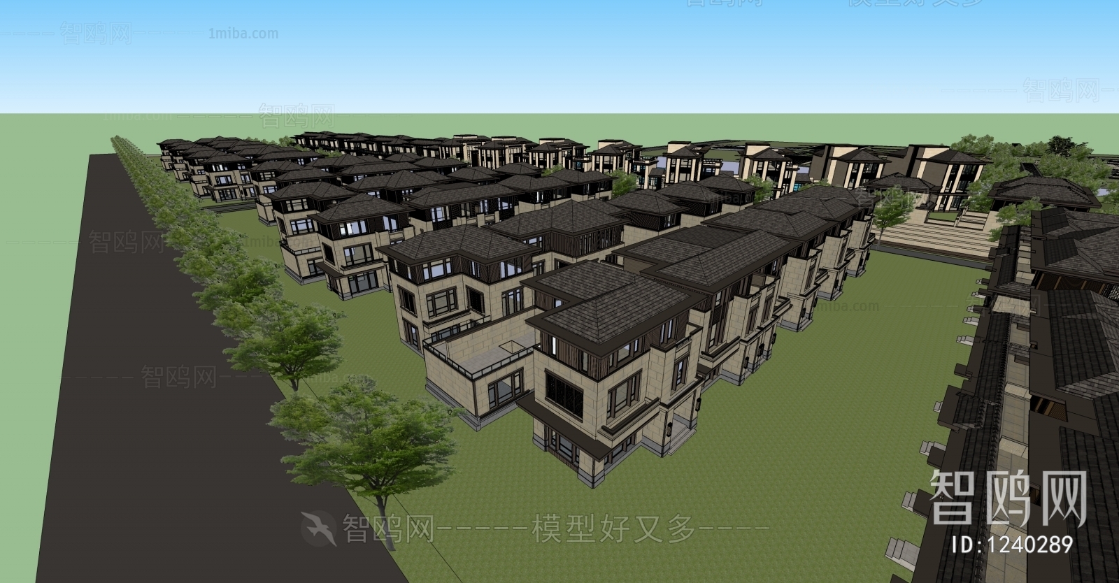 New Chinese Style Villa Appearance