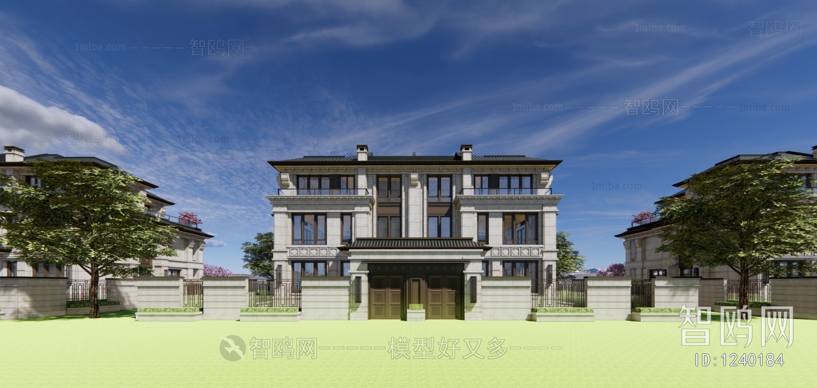 New Chinese Style Villa Appearance