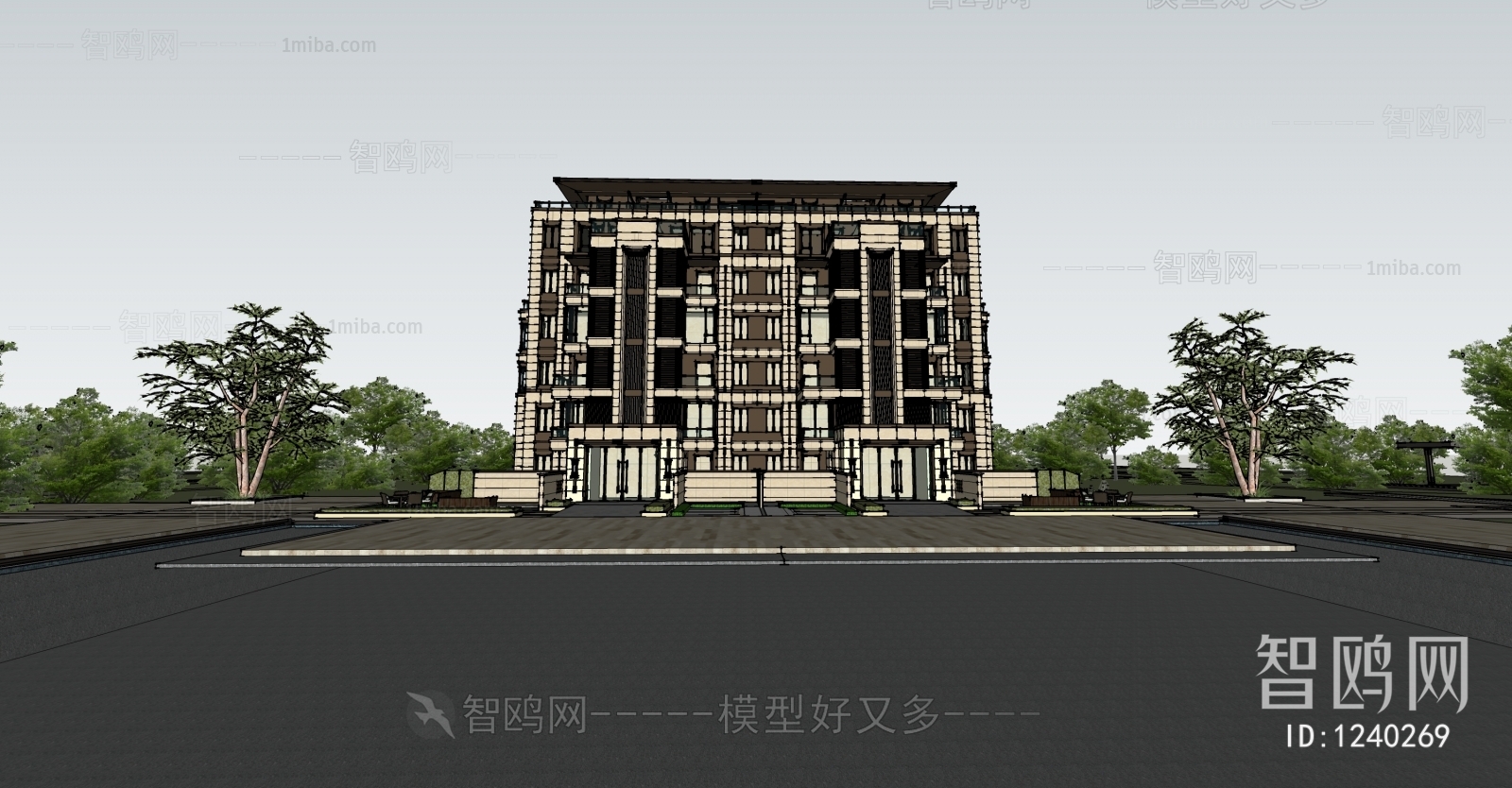 New Chinese Style Building Appearance