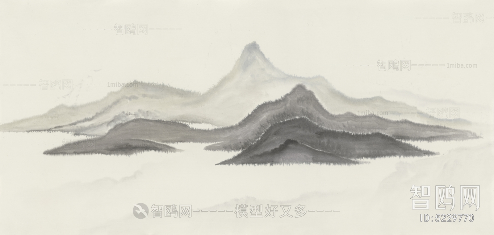 新中式山水装饰画