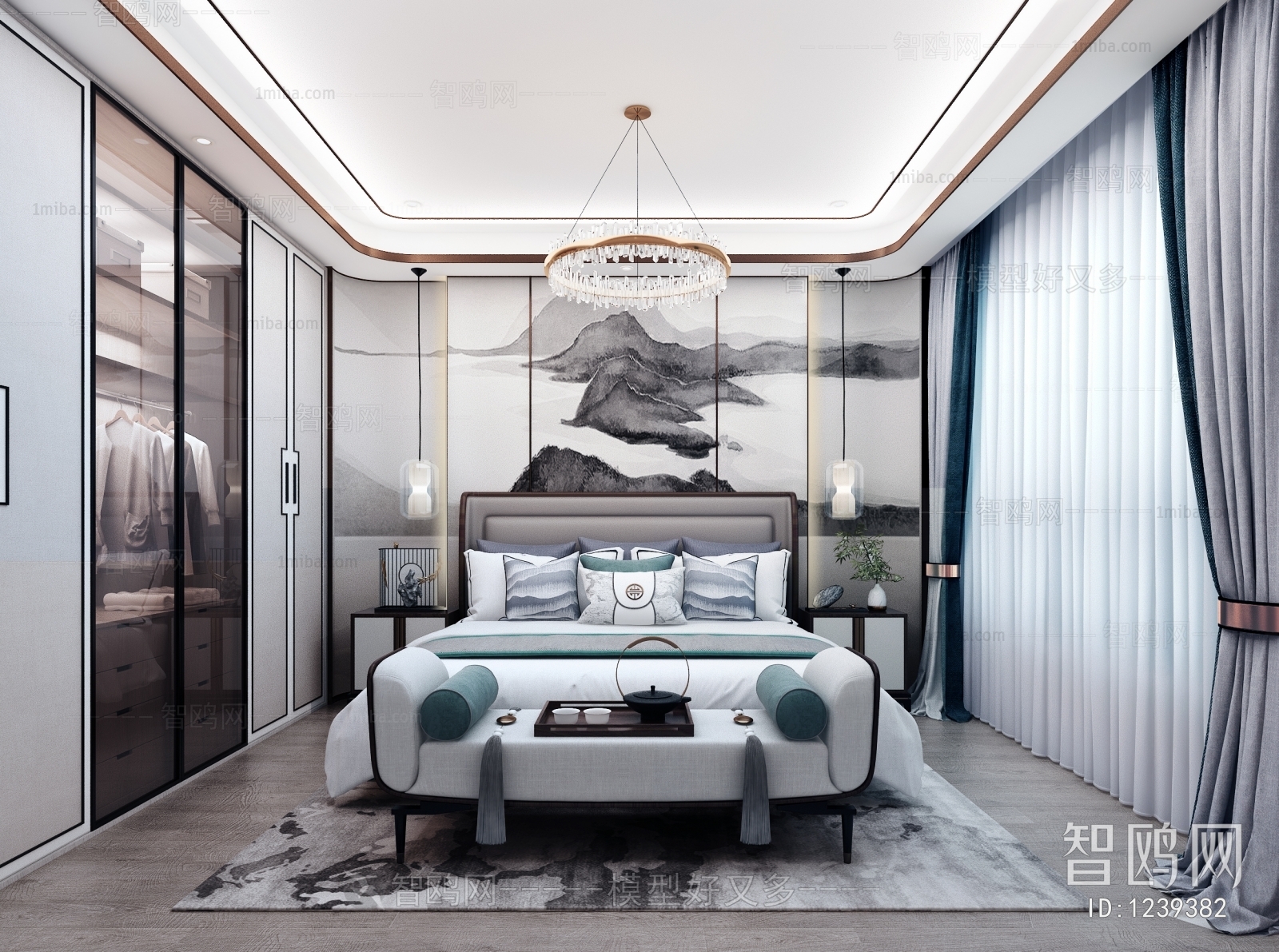 New Chinese Style Bedroom