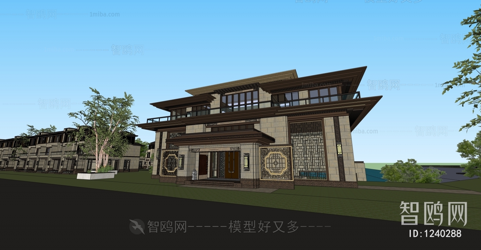 New Chinese Style Villa Appearance