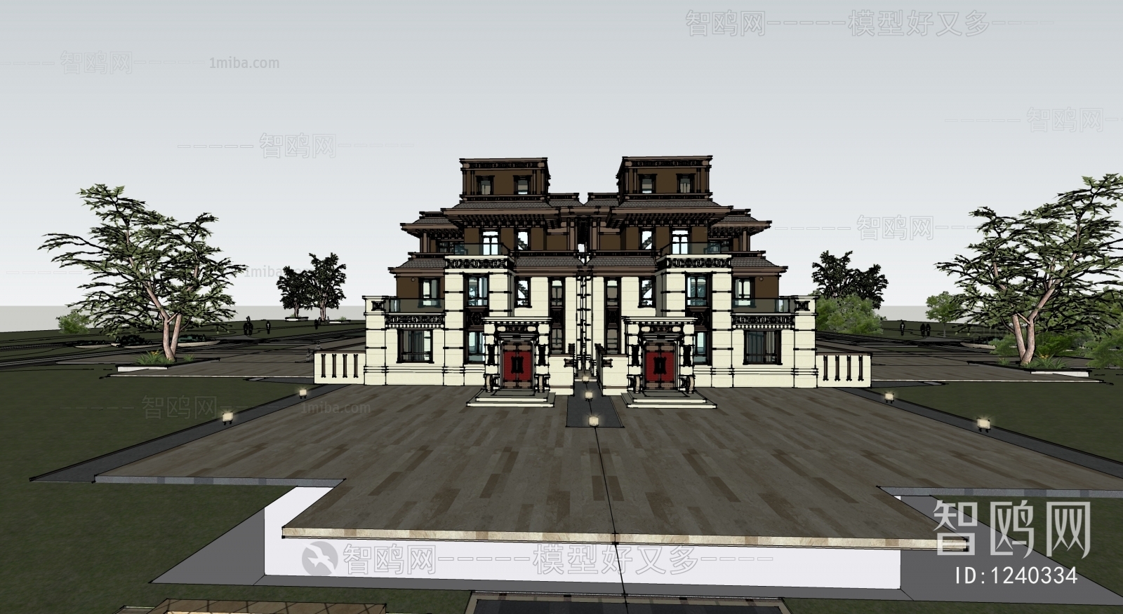 Chinese Style Villa Appearance