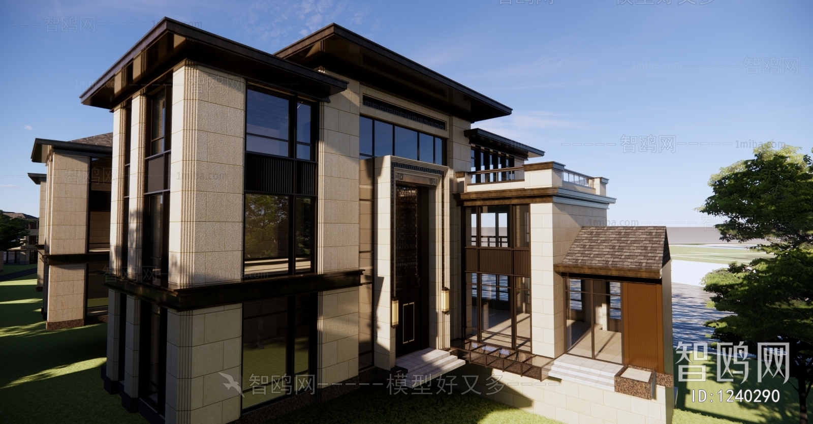 New Chinese Style Villa Appearance