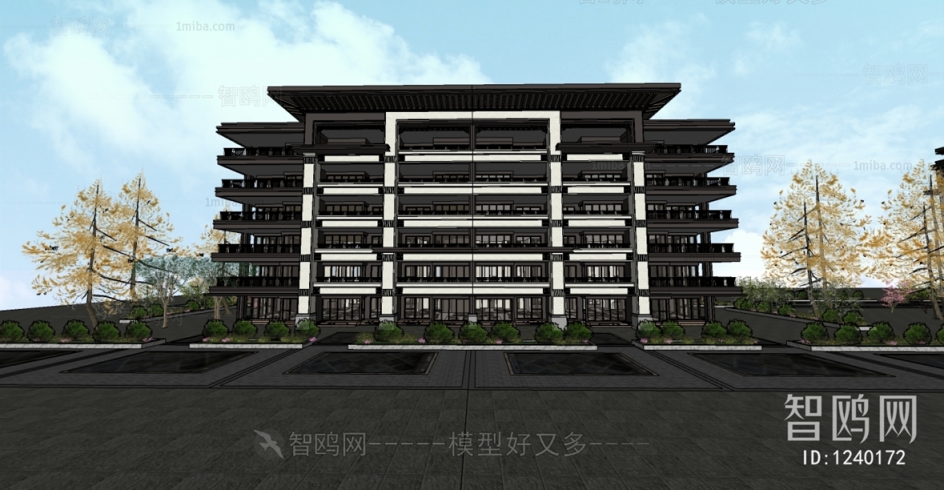 New Chinese Style Villa Appearance