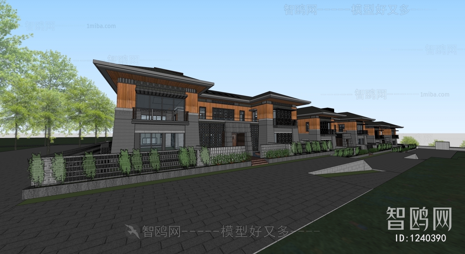 New Chinese Style Villa Appearance