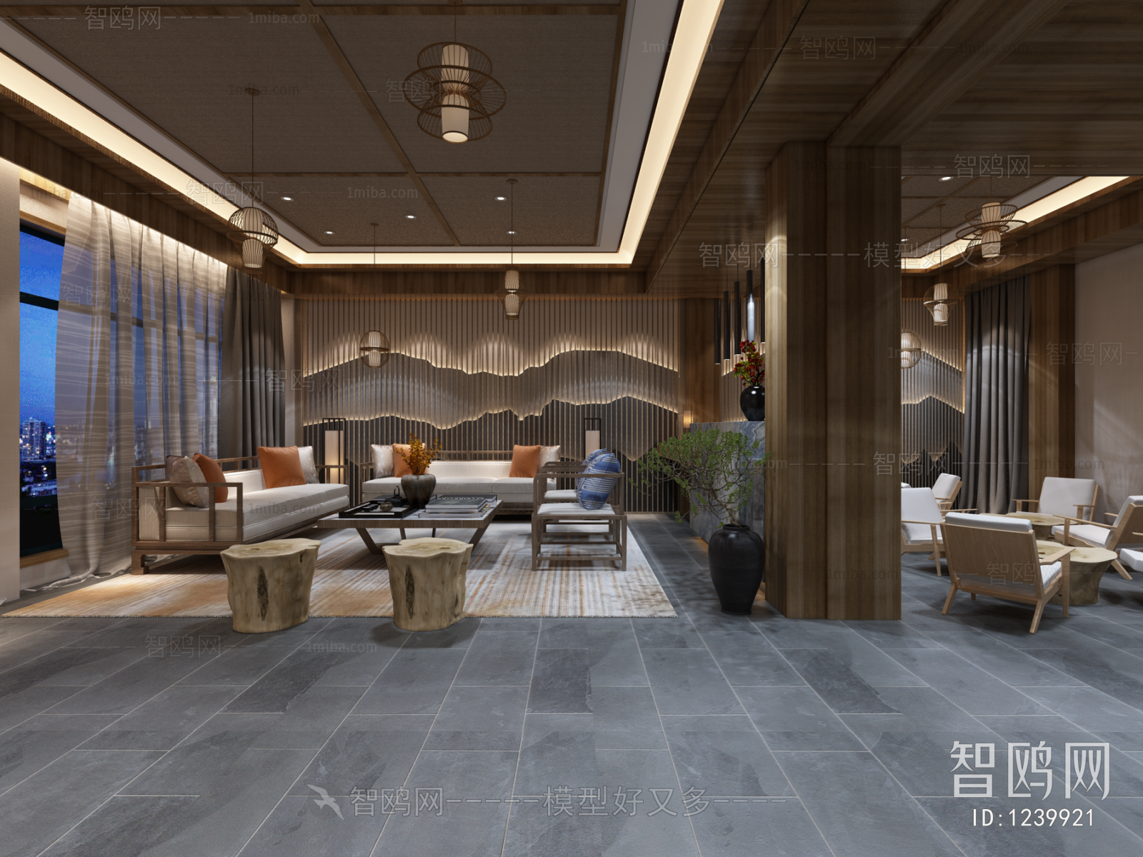 New Chinese Style Lobby Hall