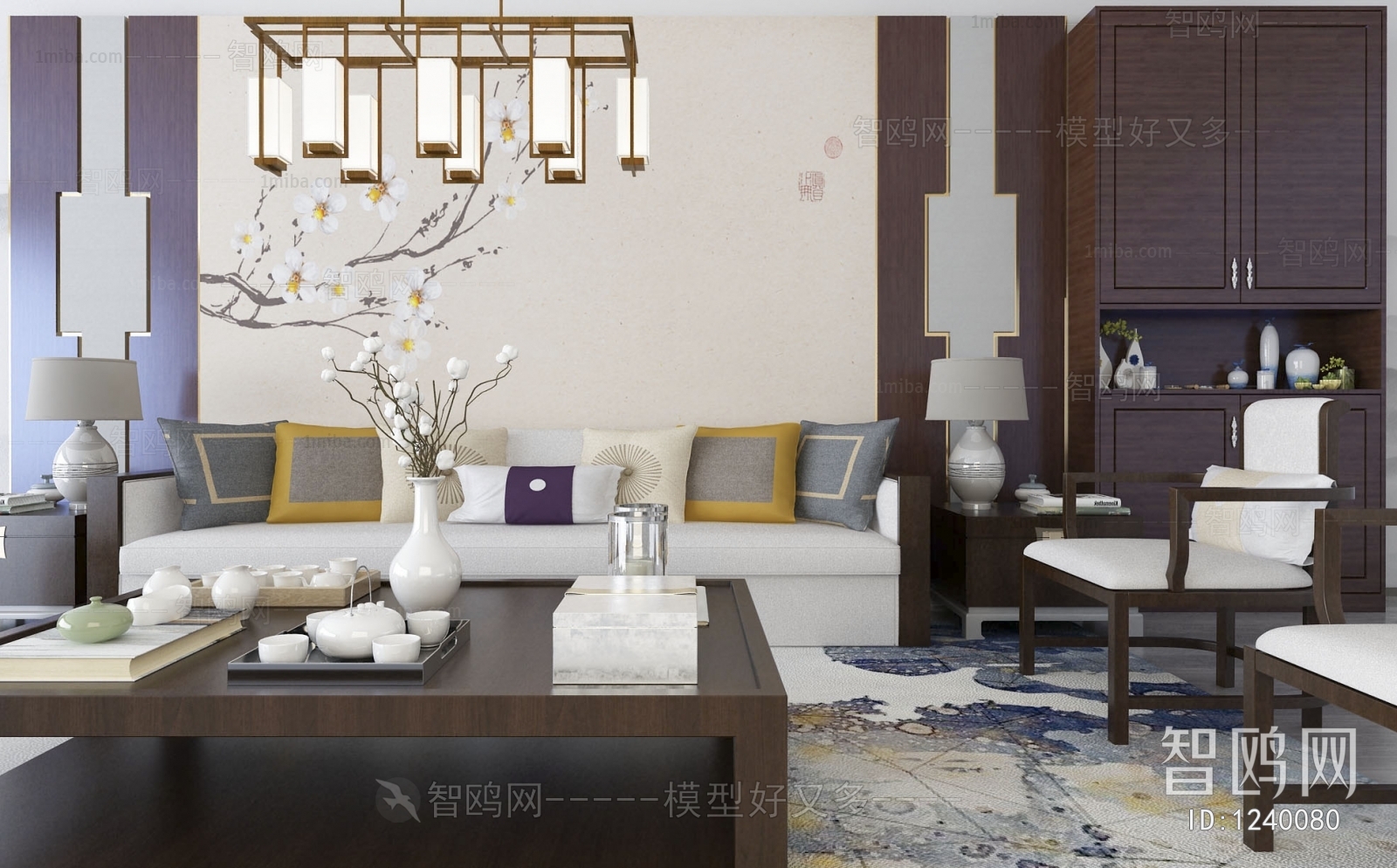 New Chinese Style Sofa Combination