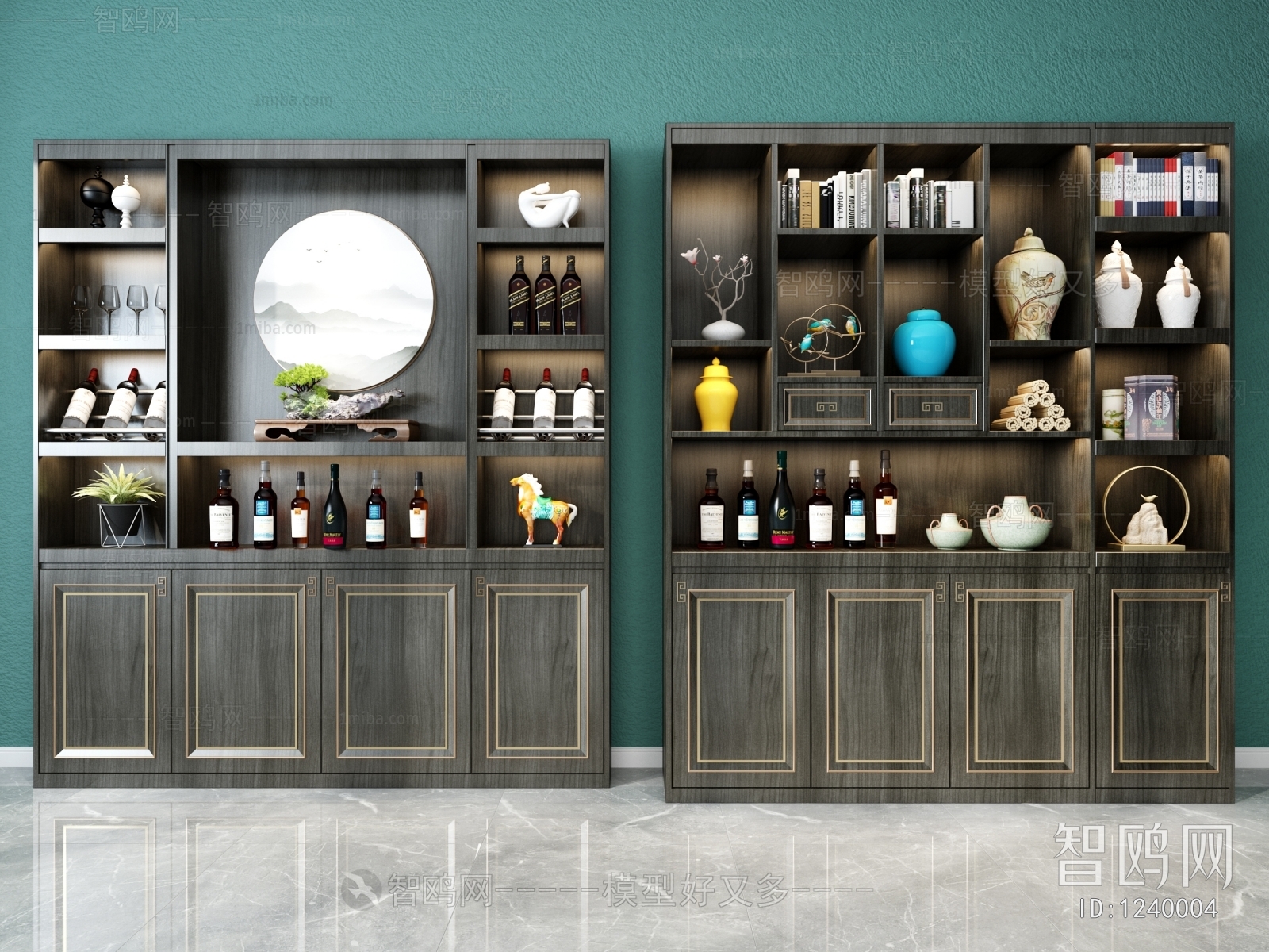 New Chinese Style Wine Cabinet