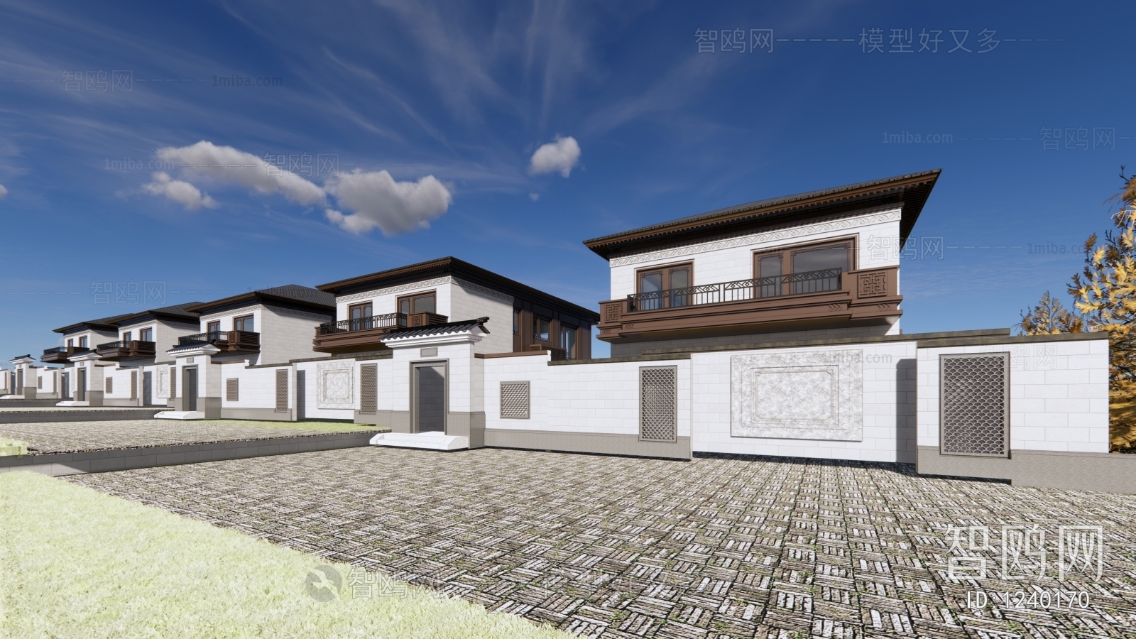 New Chinese Style Villa Appearance