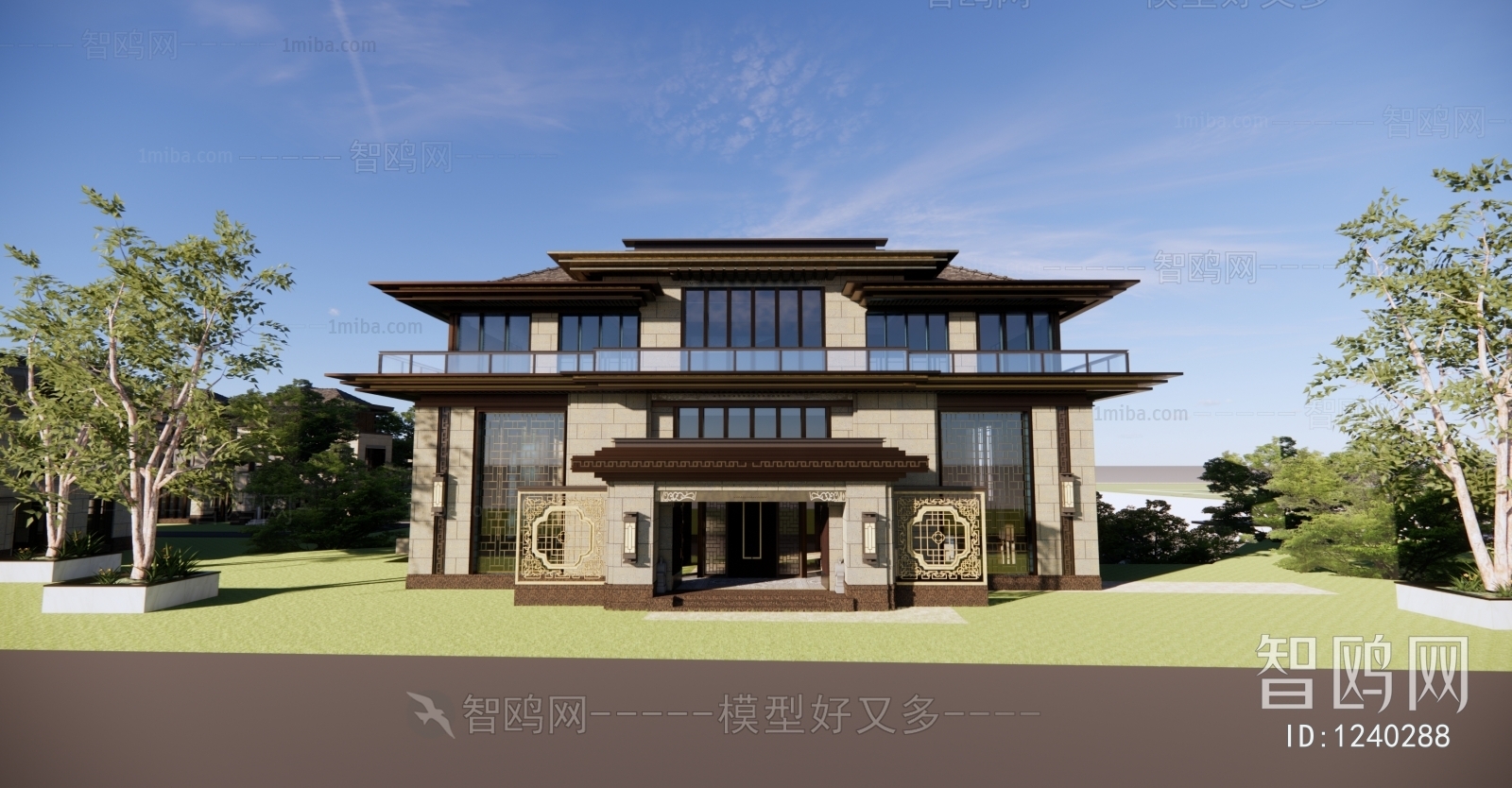 New Chinese Style Villa Appearance