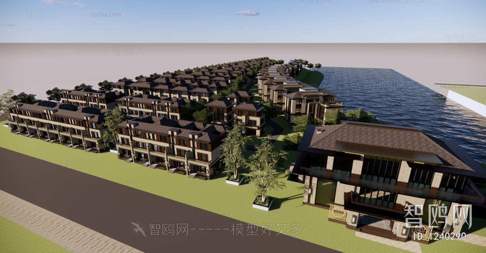 New Chinese Style Villa Appearance