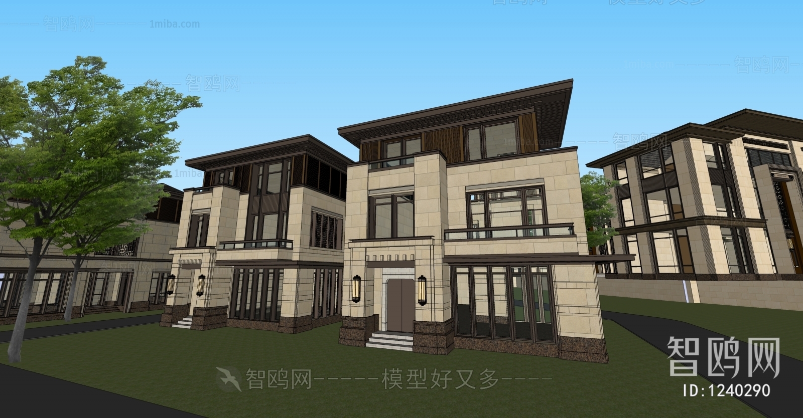 New Chinese Style Villa Appearance