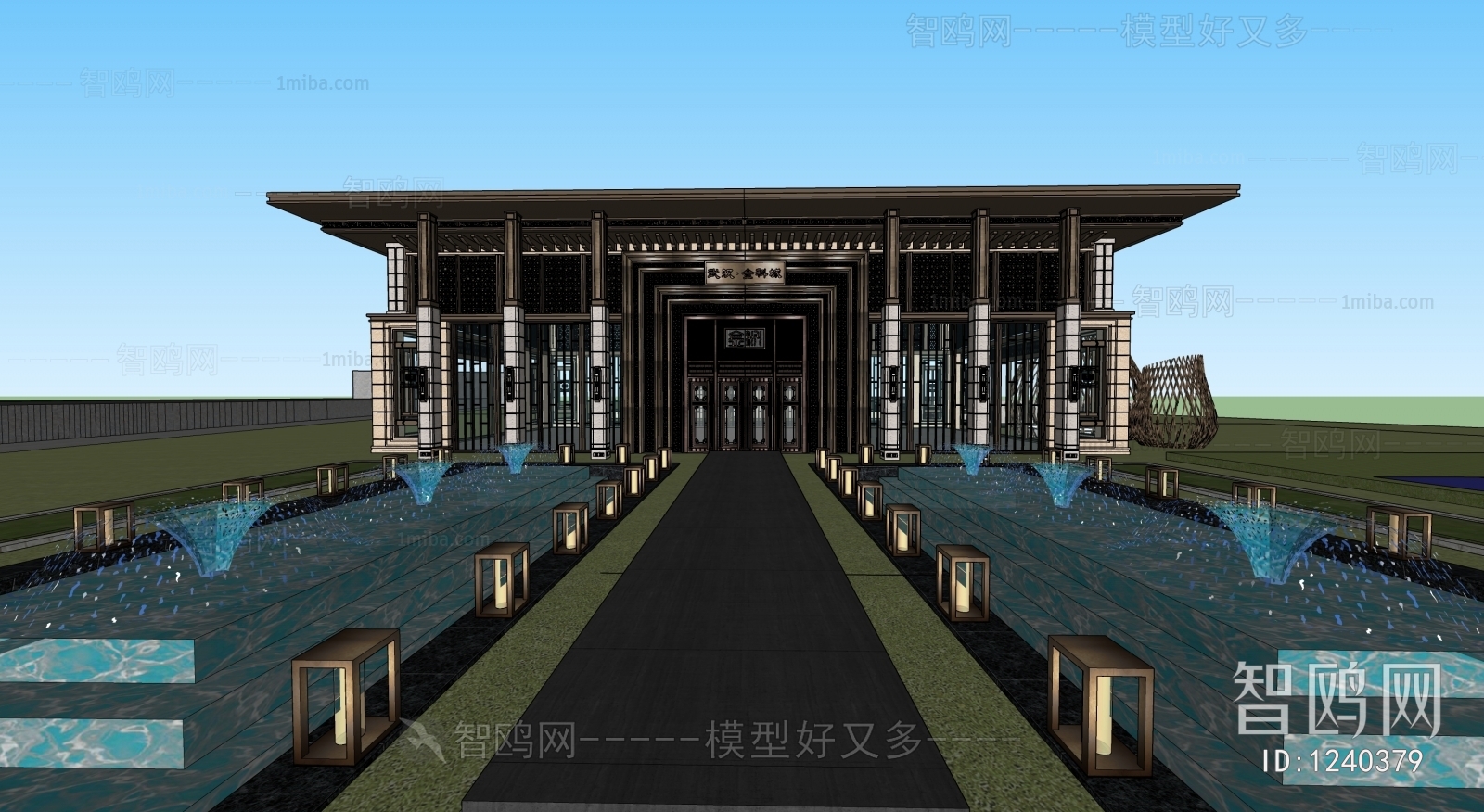 New Chinese Style Building Appearance