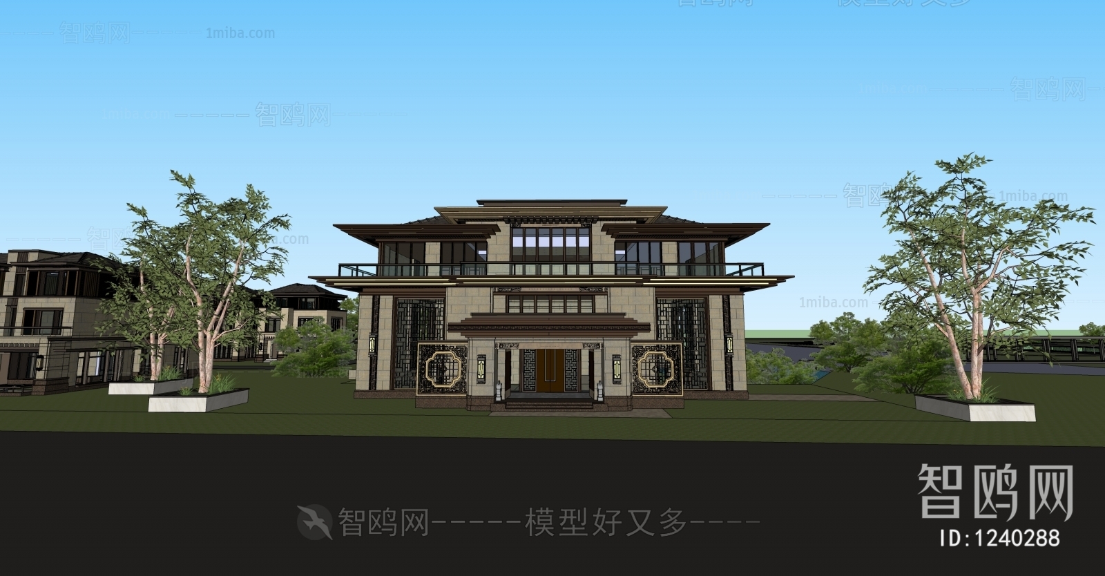 New Chinese Style Villa Appearance