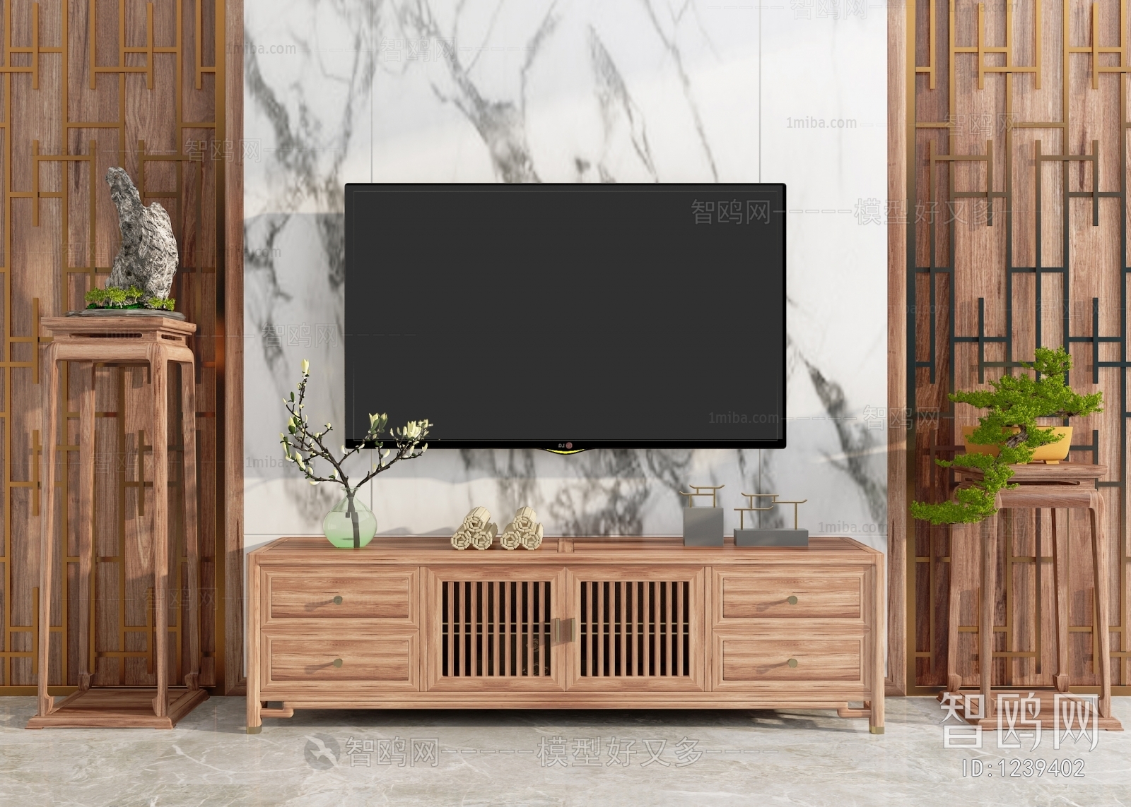 New Chinese Style TV Cabinet