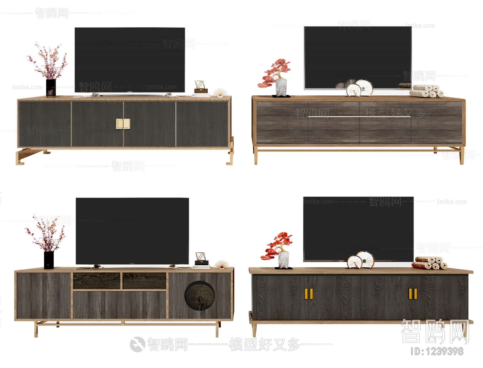 New Chinese Style TV Cabinet