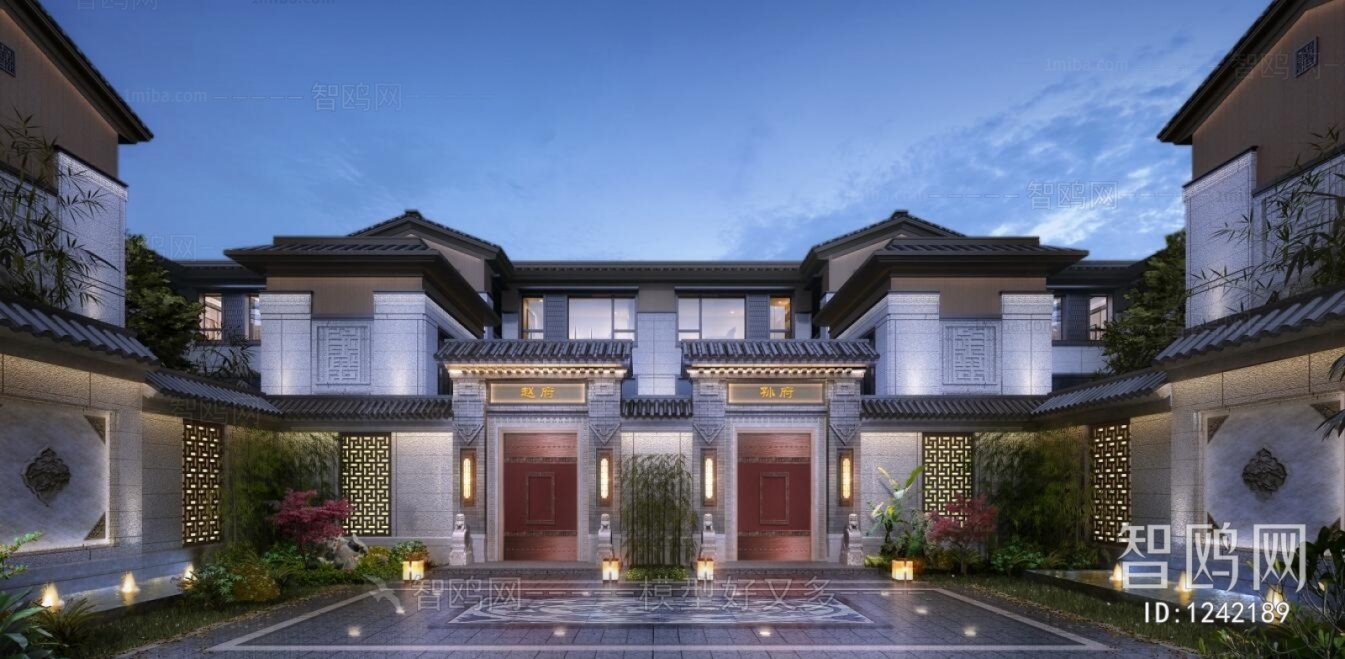 New Chinese Style Villa Appearance