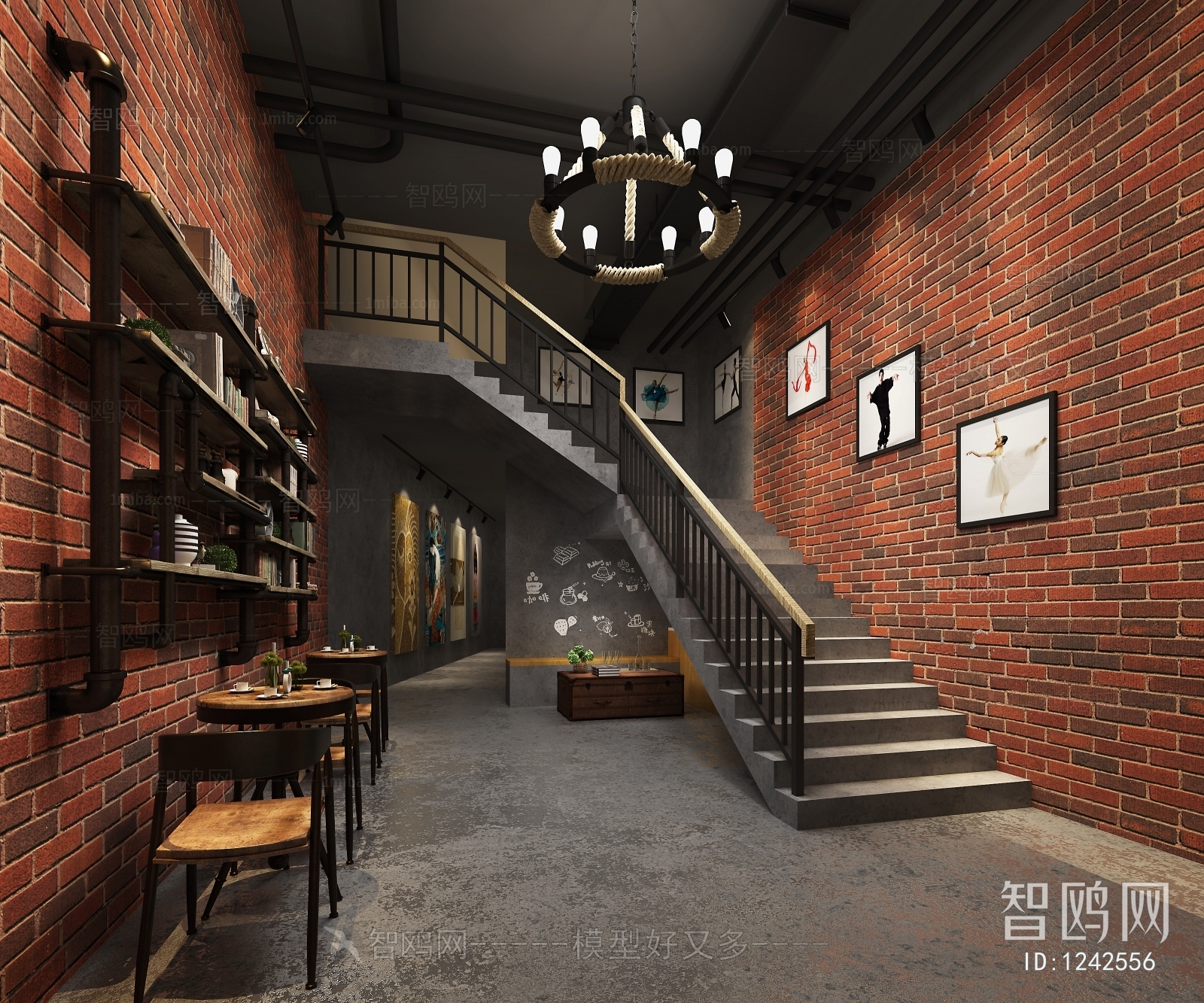 Industrial Style Reception Room