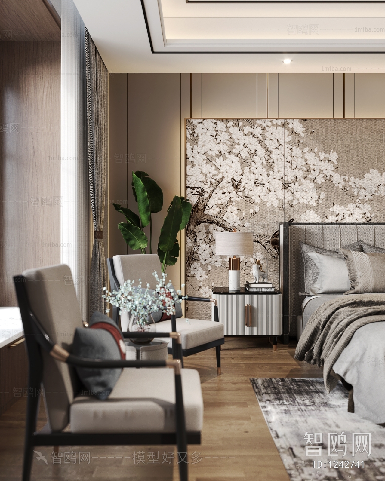 New Chinese Style Bedroom