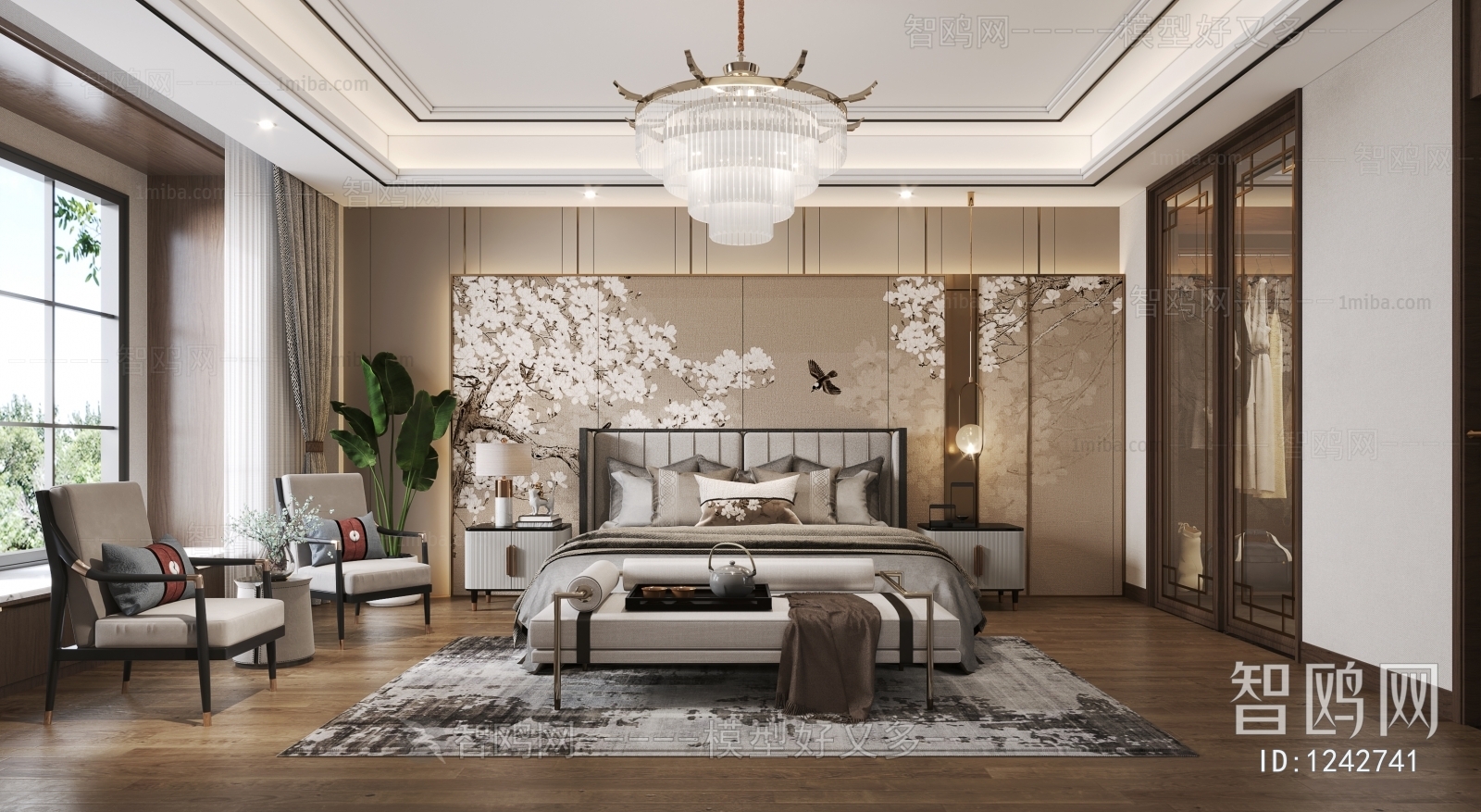 New Chinese Style Bedroom