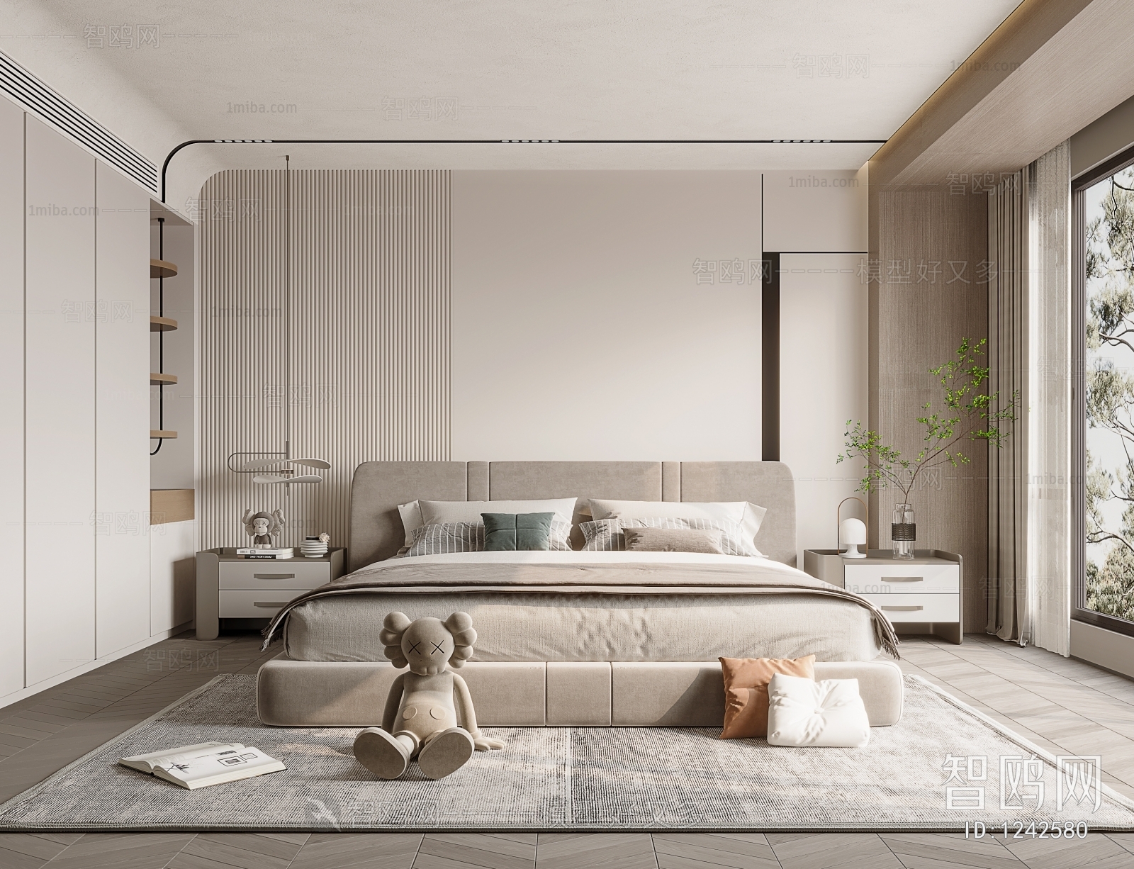 Modern Wabi-sabi Style Bedroom