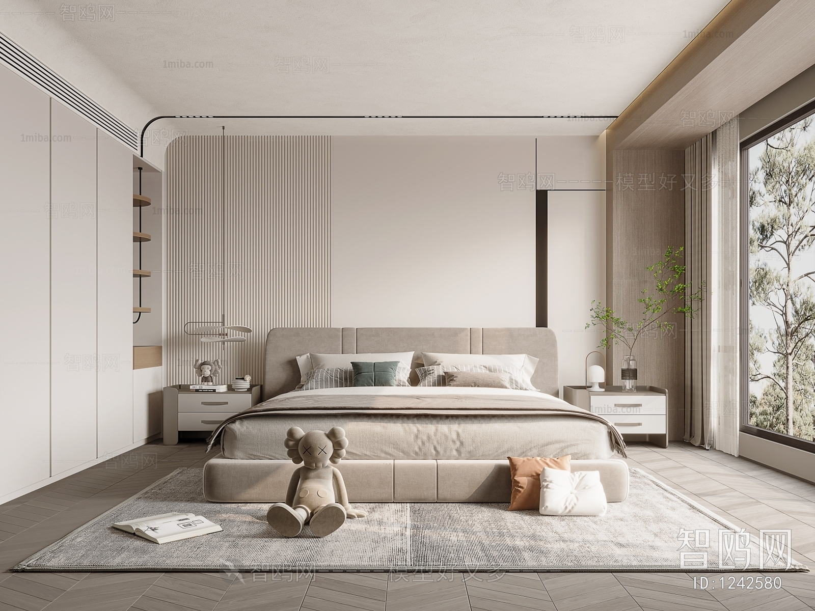 Modern Wabi-sabi Style Bedroom