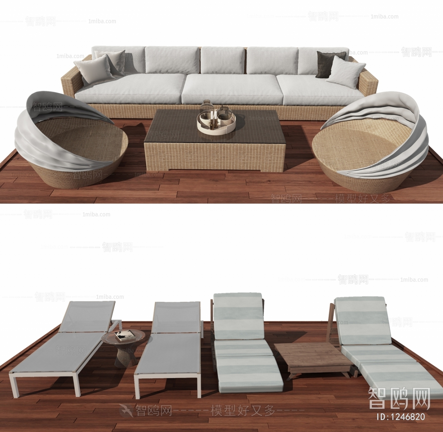 New Chinese Style Sofa Combination