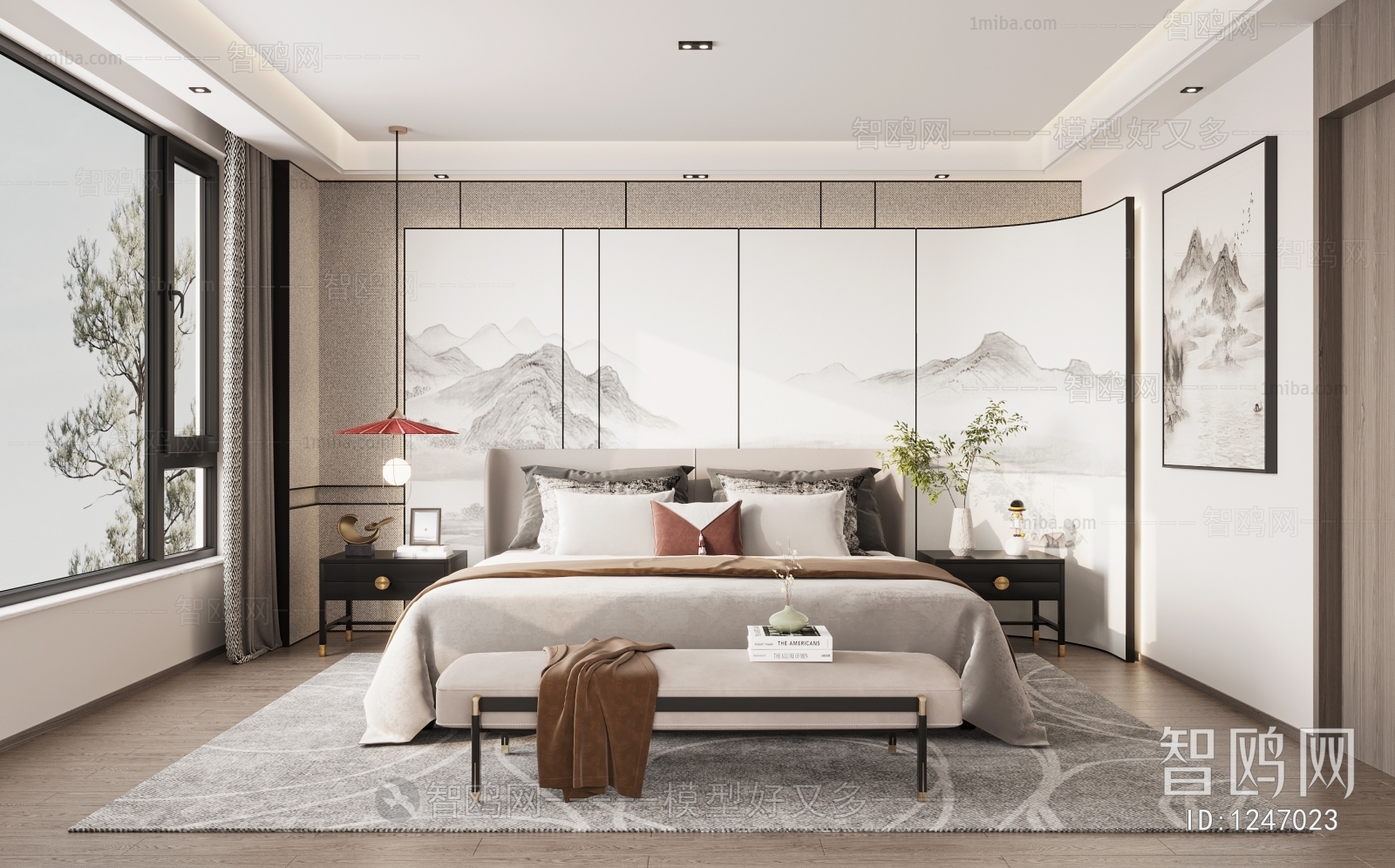 New Chinese Style Bedroom