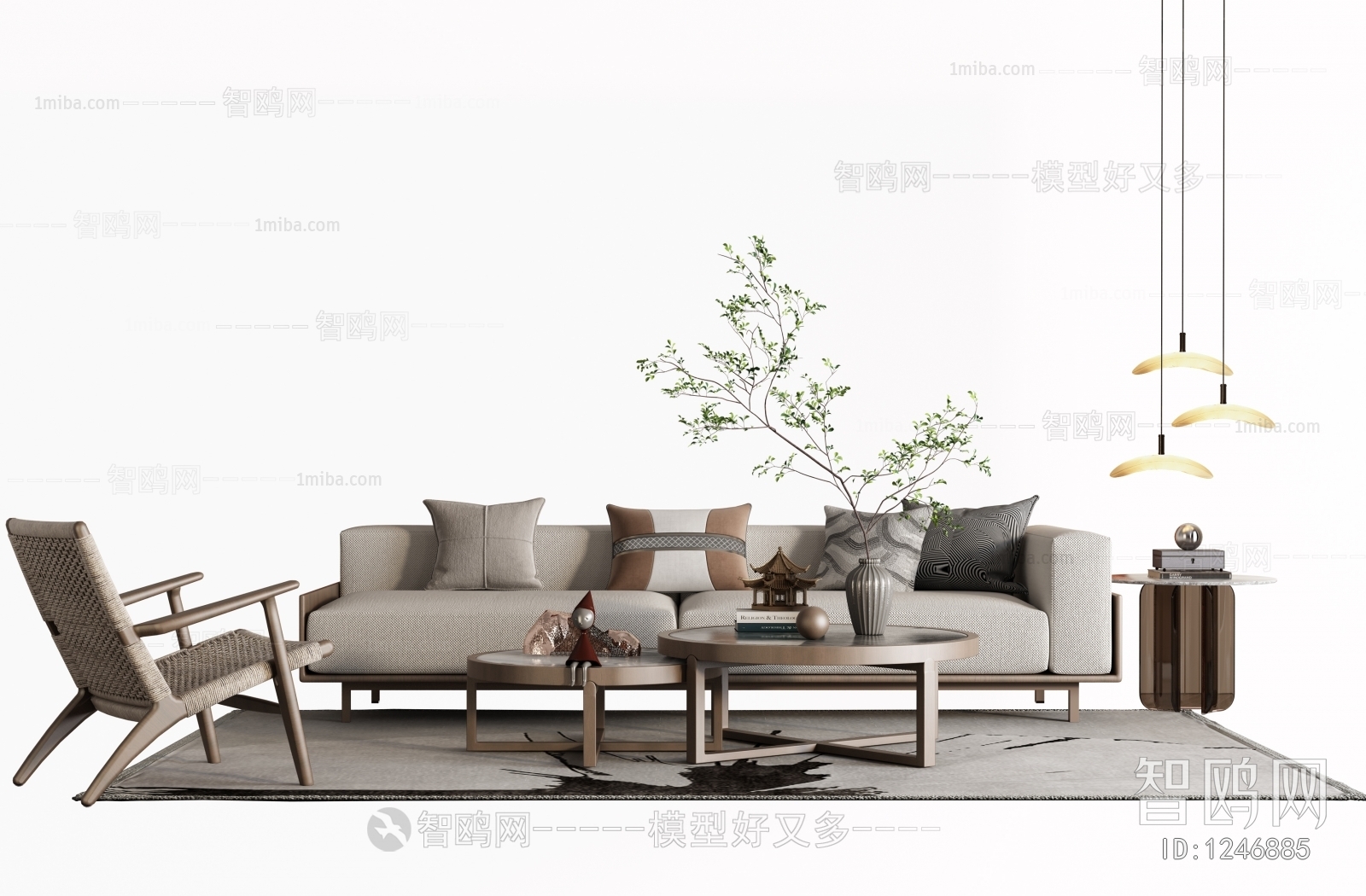 New Chinese Style Sofa Combination