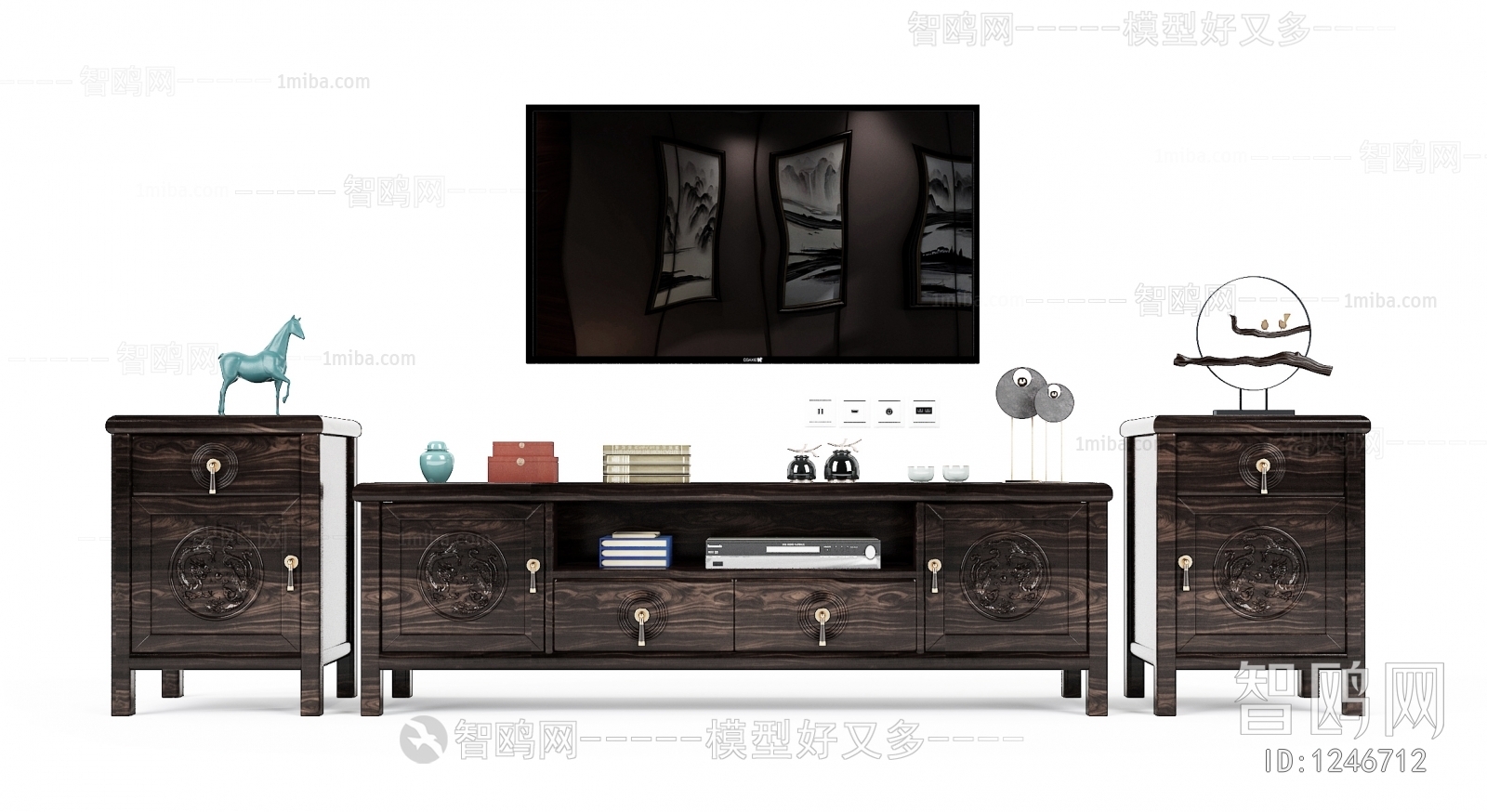 Chinese Style TV Cabinet