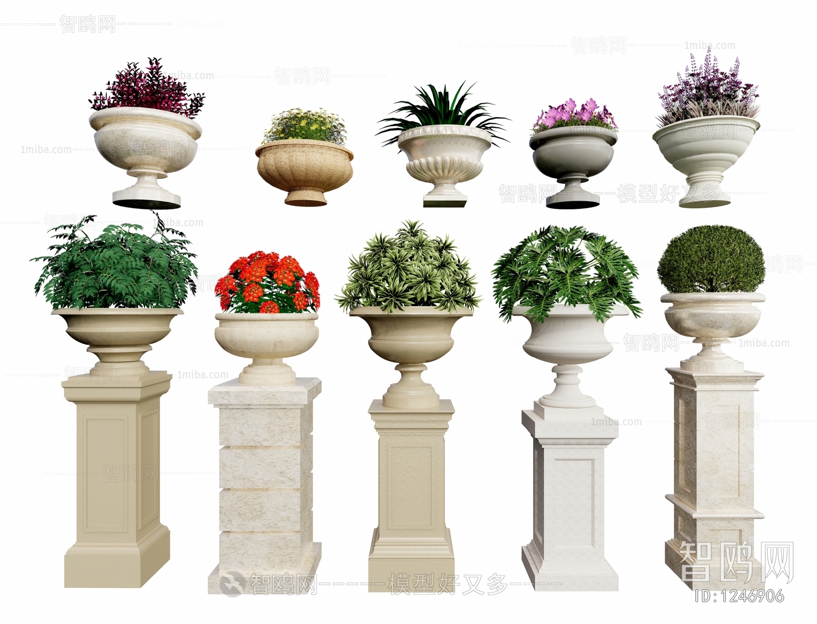 欧式花坛花钵、花盆盆栽