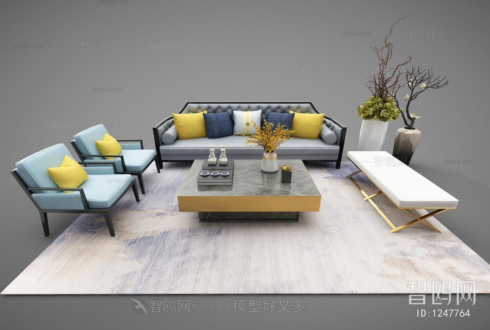 New Chinese Style Sofa Combination