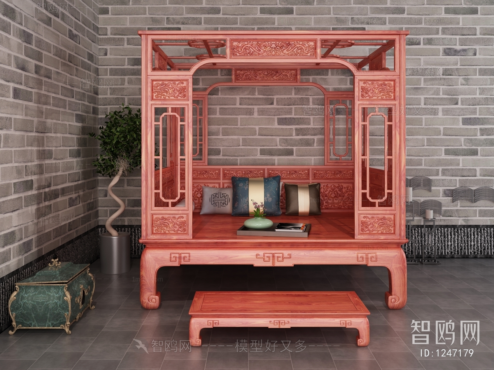 Chinese Style Single Bed