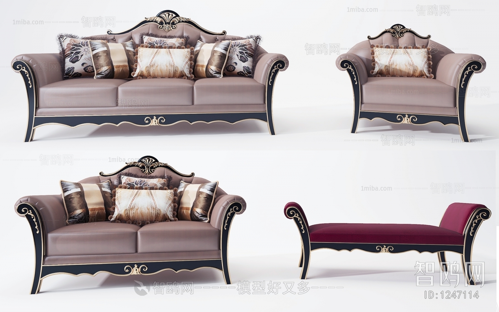 European Style Sofa Combination