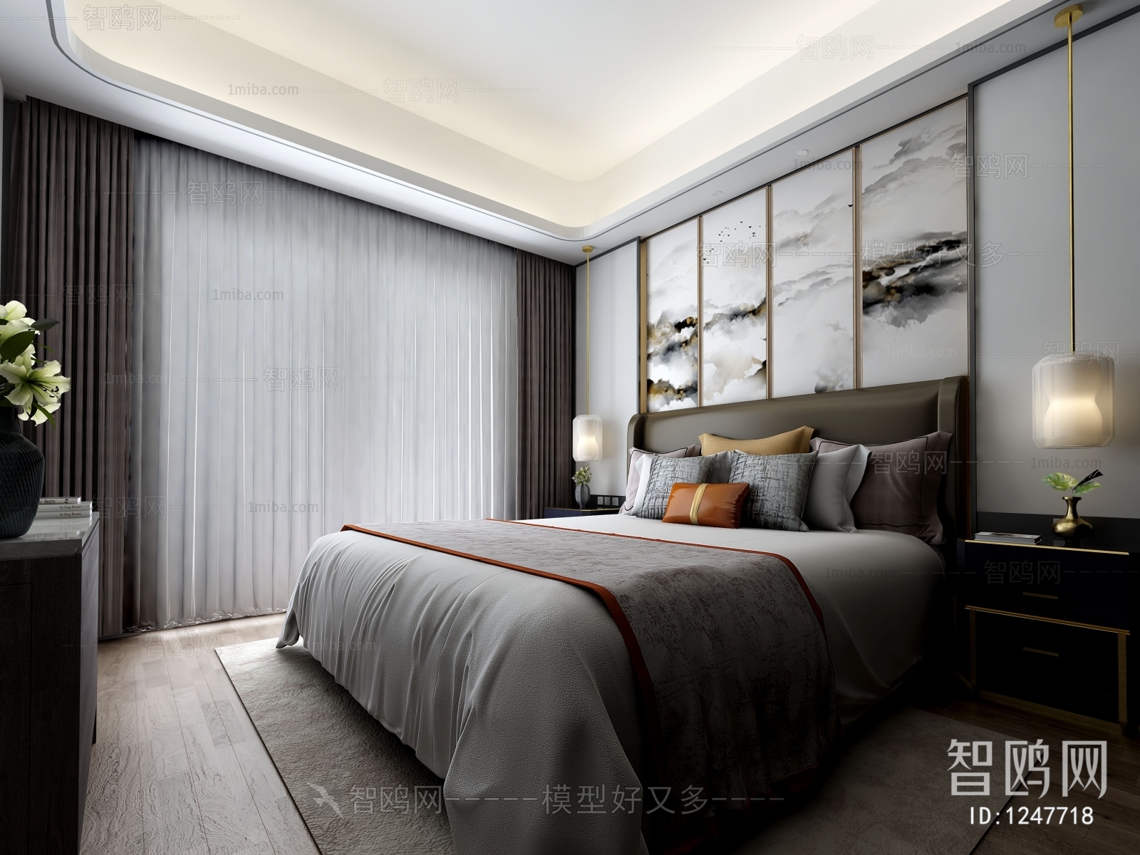 New Chinese Style Bedroom